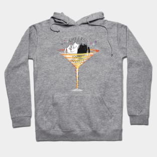 Cheers! Welcome to Martini Cats Party Hoodie